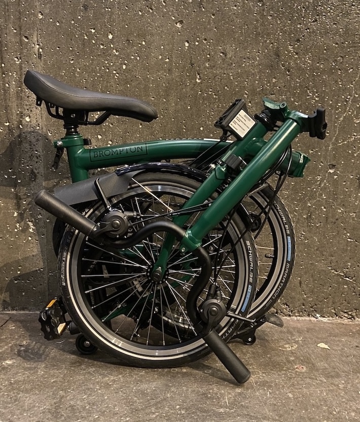 Brompton C Line explore, guidon M, vert «racing green»